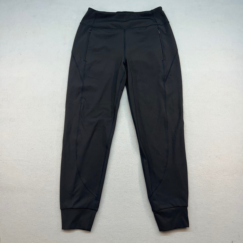 Athleta Rainier Jogger Black Fleece Lined Tapered Leg Pants Small S